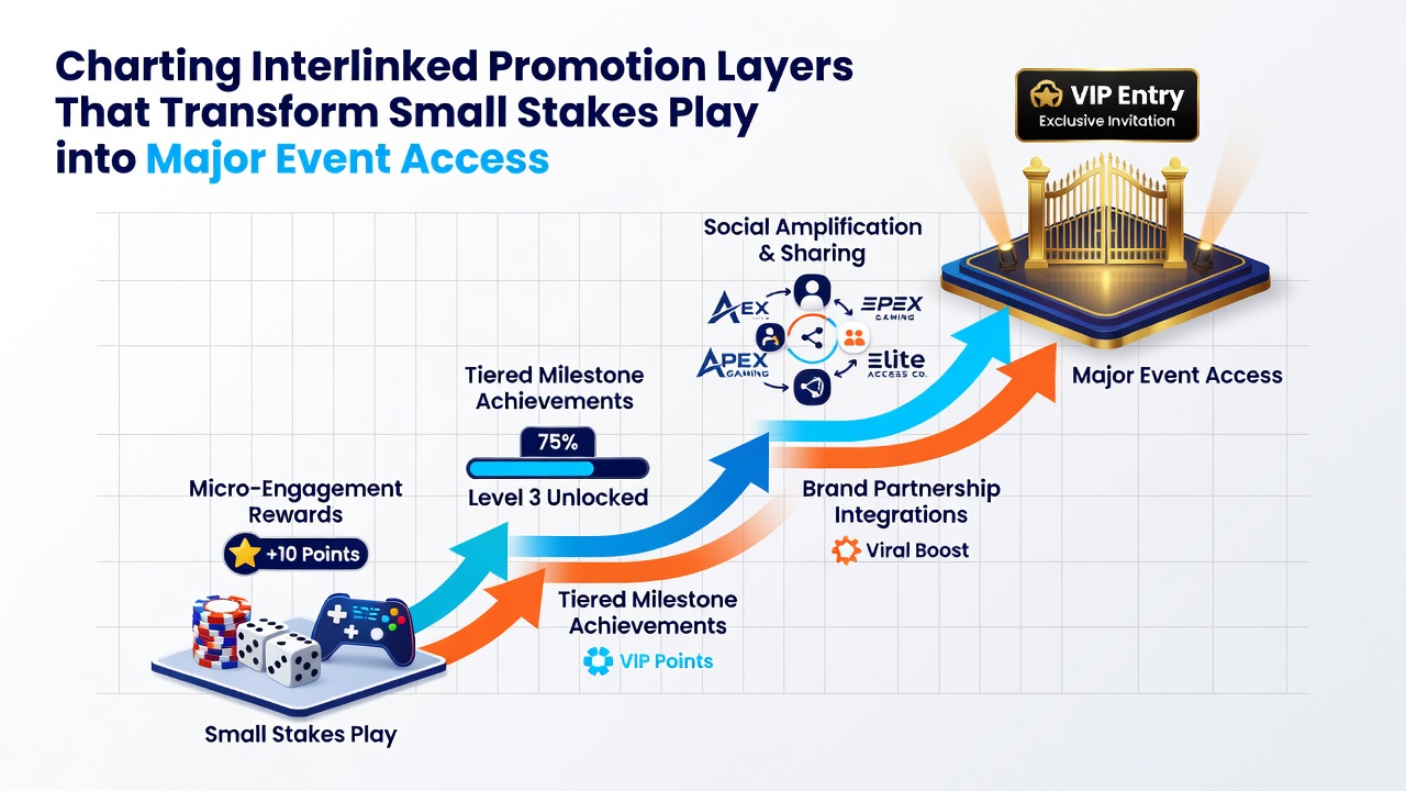 Illustration von Promotion-Schichten und Bankroll-Entwicklung in Poker-Plattformen