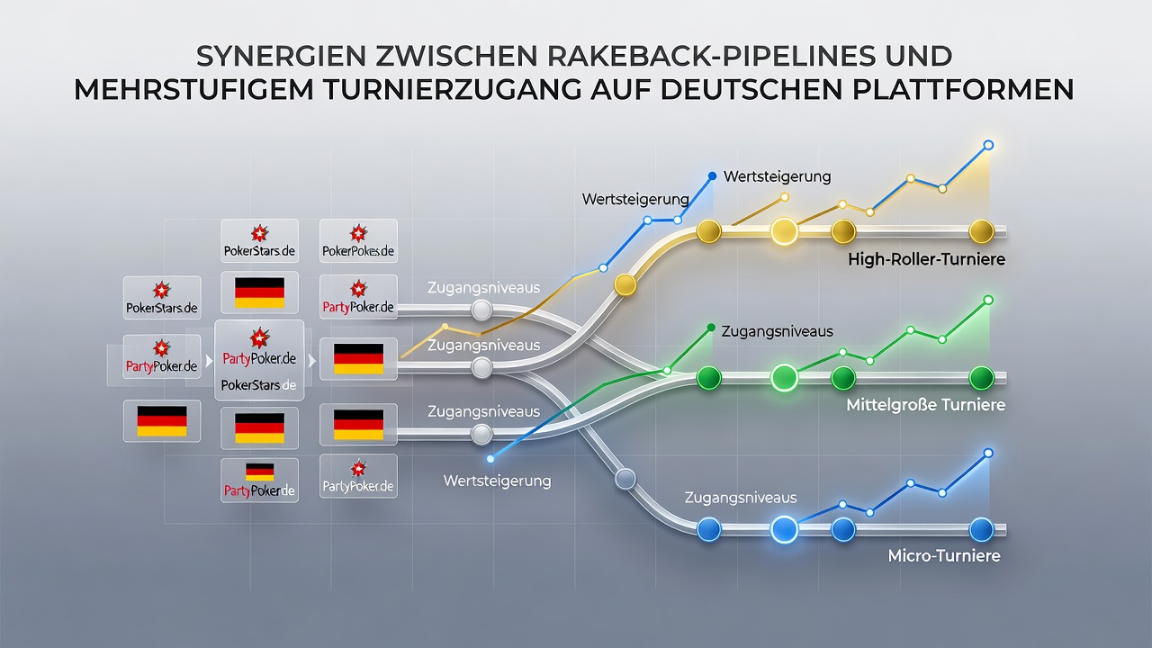 Darstellung von Rakeback-Pipelines und Turnierstrukturen auf deutschen Poker-Plattformen