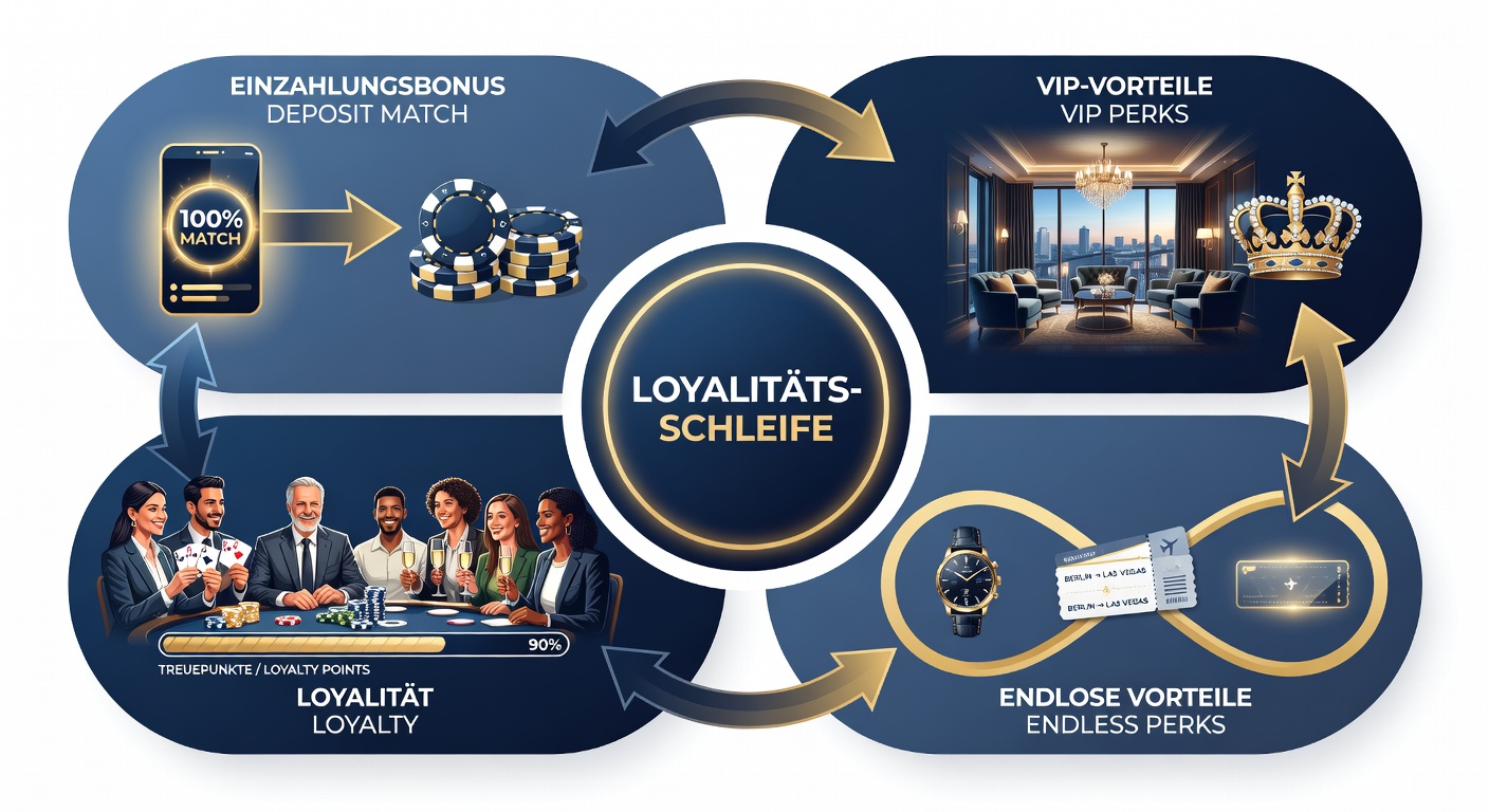 Detaillierte Infografik zu Deposit Matches und VIP-Stufenaufstieg in deutschen Poker-Apps