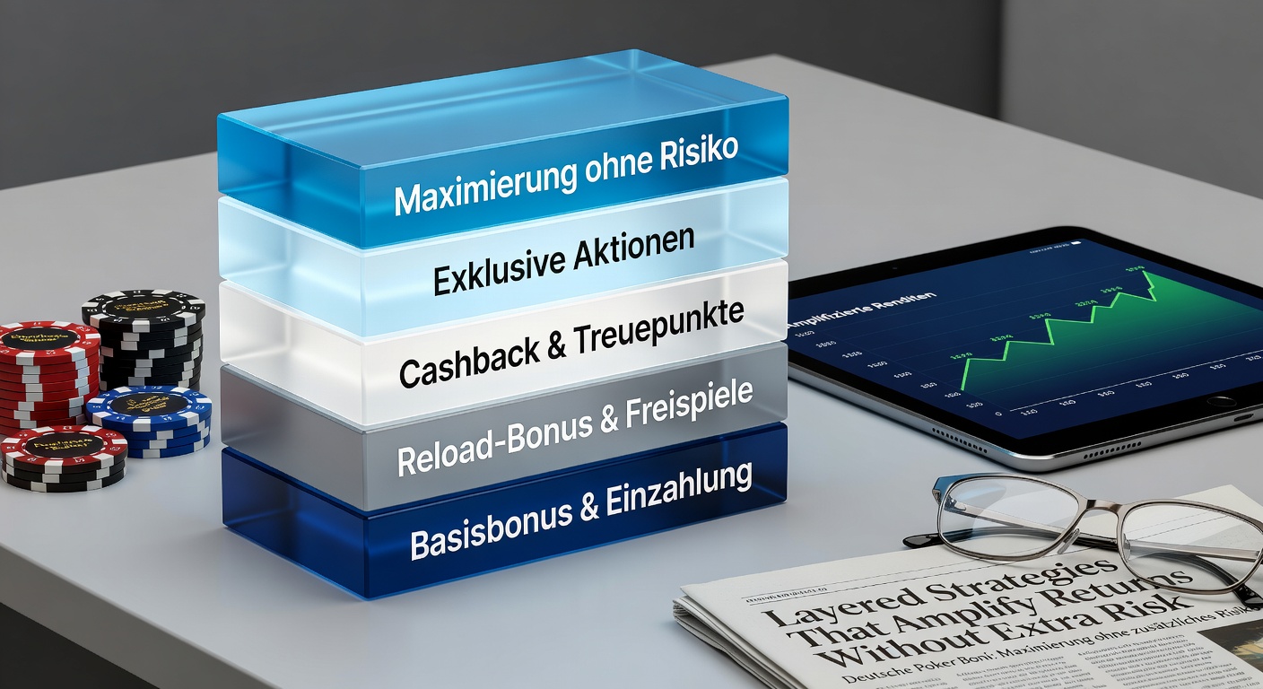 Diagramm mit Strategie-Schritten zum Stapeln von Boni, inklusive Zeitplänen und Renditeberechnungen